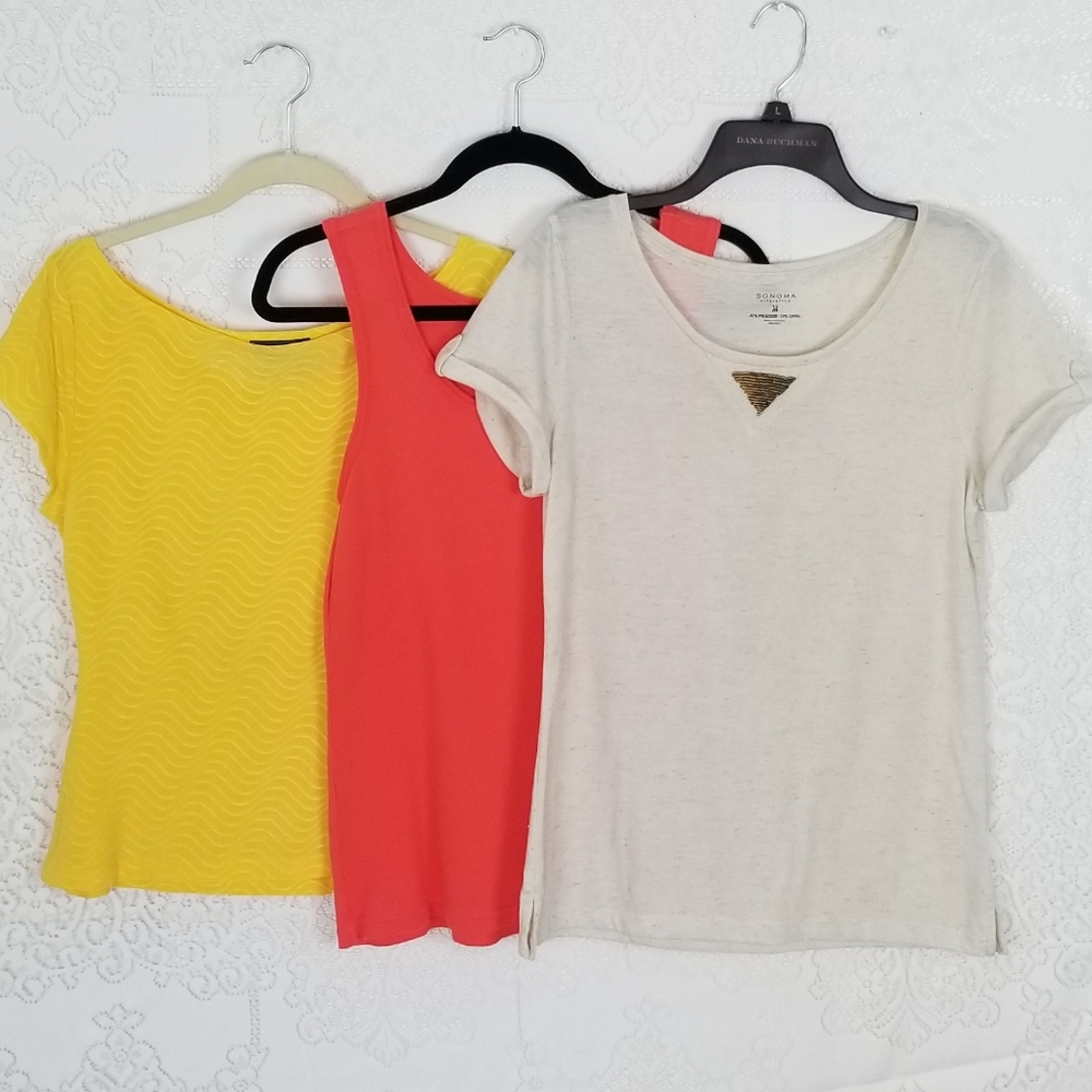 3 Piece Pretty Bright Colored Tops Top Size M